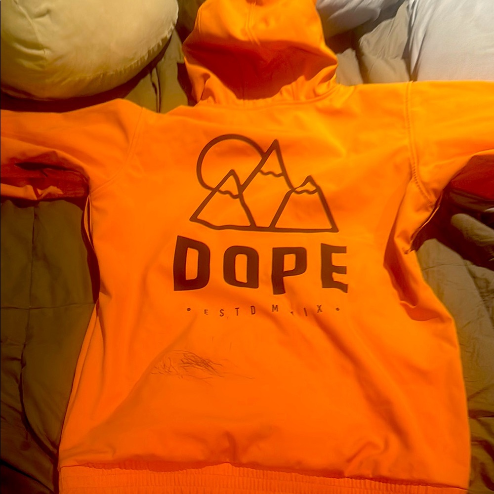 DOPE Two-Tone Orange and Gray Jacket